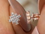 Heliophilia Silver Pendientes de Plata de Ley 925 con Baño de Oro Rosa y Circón